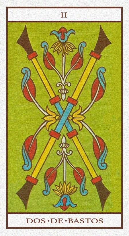 dos de bastos|TAROT DOS DE BASTOS. Descubre su significado。